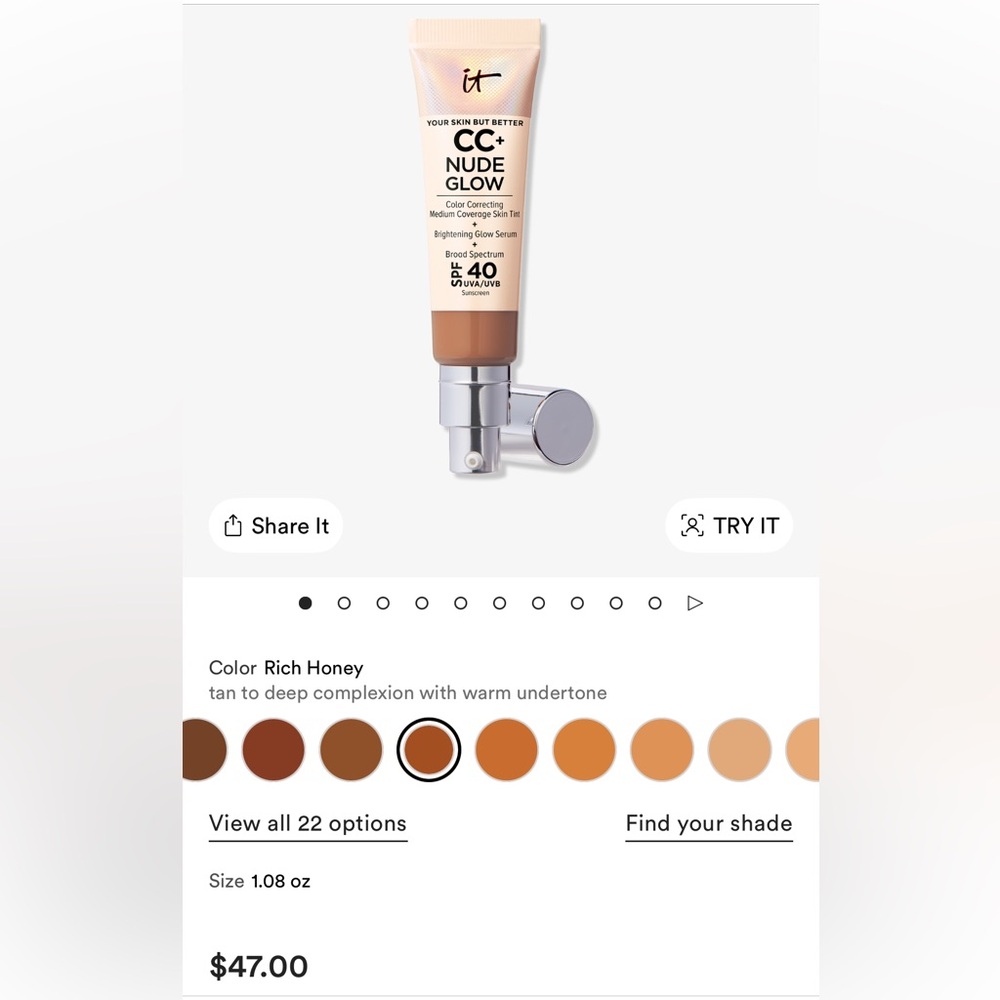 It Cosmetics CC+ Nude Glow Skin Tint